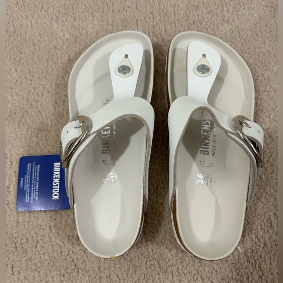 BIRKENSTOCK Gizeh Big Buckle white leather sandal - Picture 2 of 6